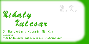 mihaly kulcsar business card
