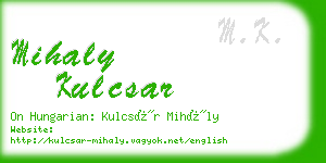 mihaly kulcsar business card